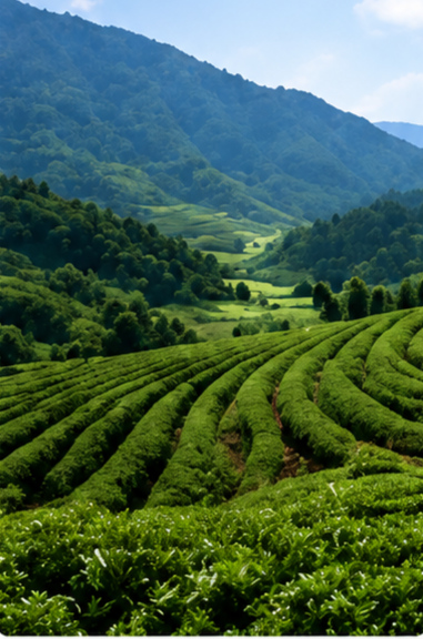 Tea garden landscape